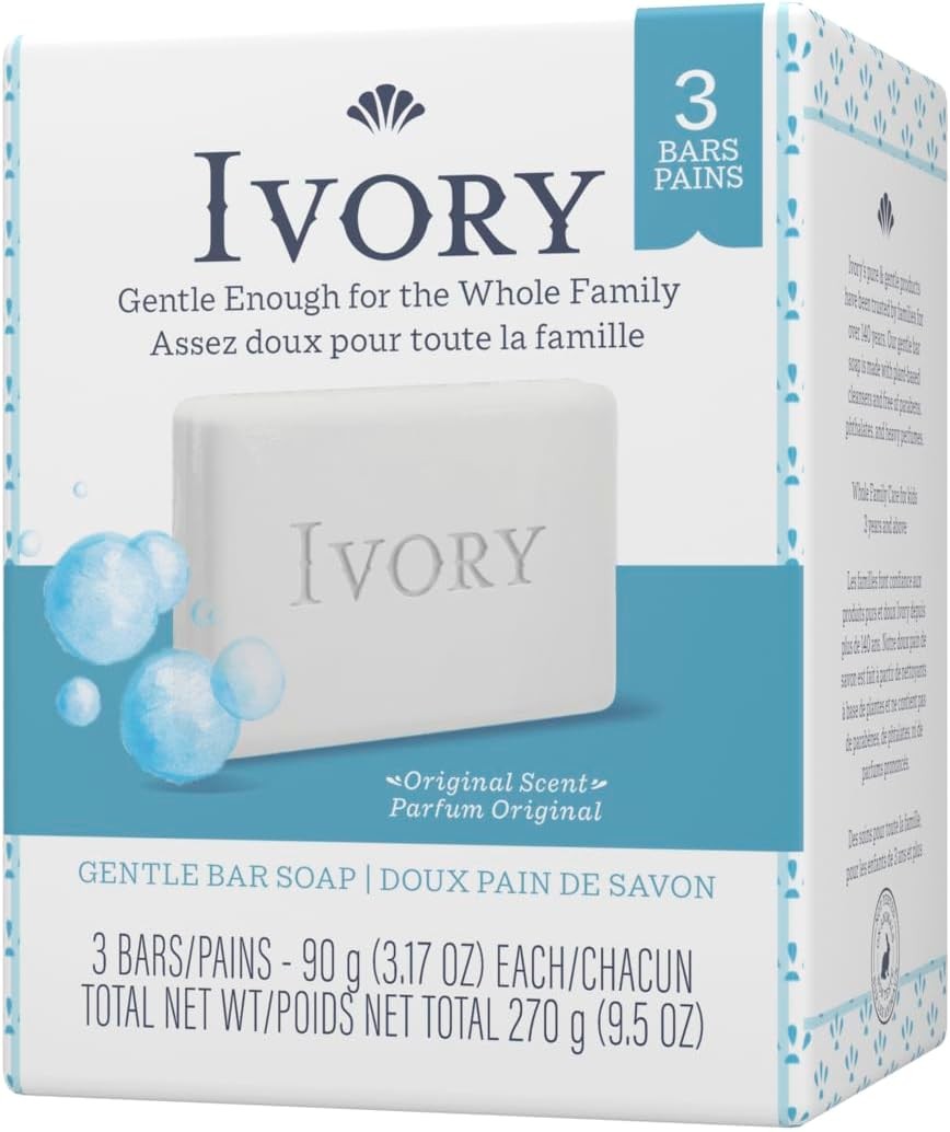 Ivory Soap Personal Bar 3.1 Ounce, Pack of 3
