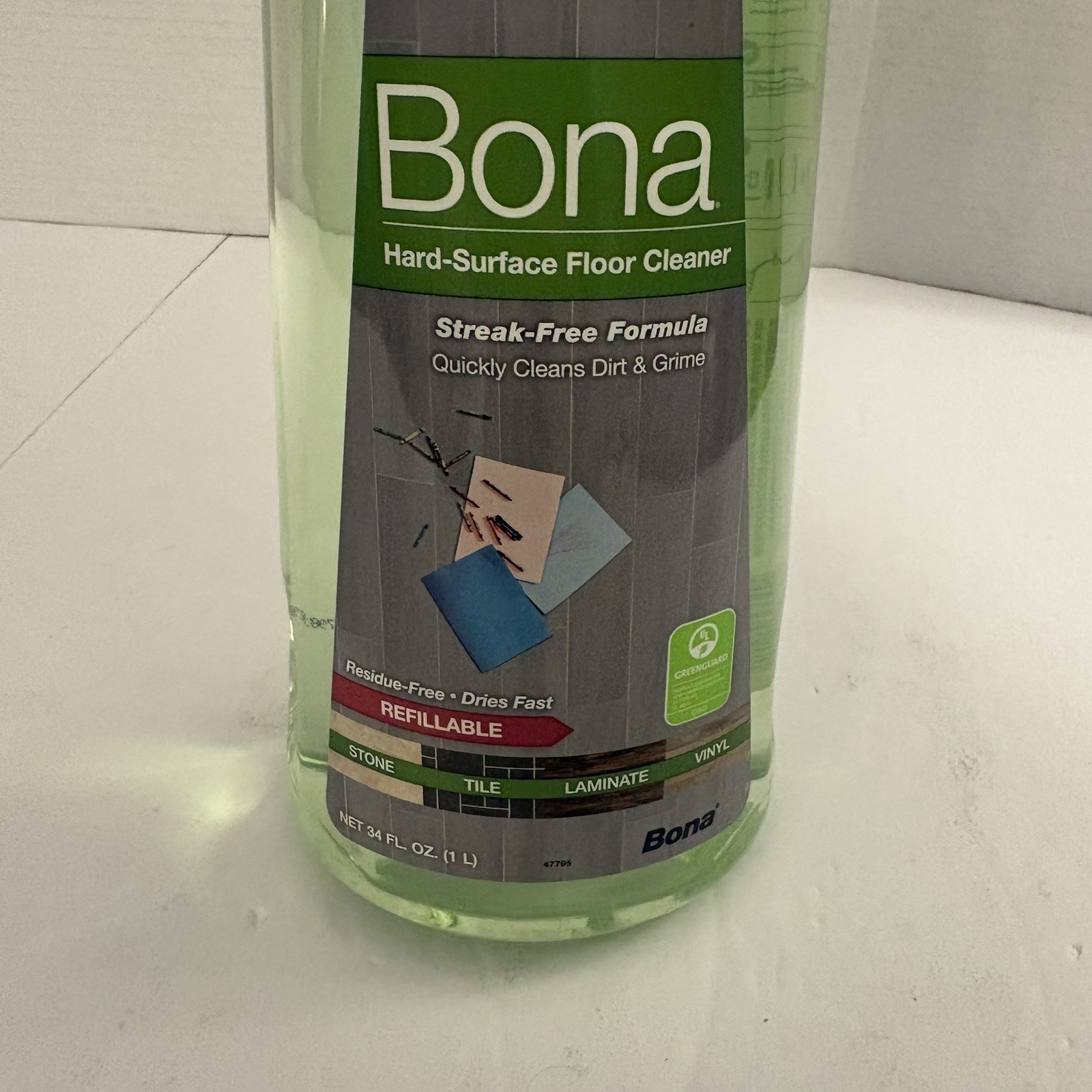 Bona Hard Surface Floor Cleaner Cartridge 34 Oz Multi Surface Safe Eco Friendly