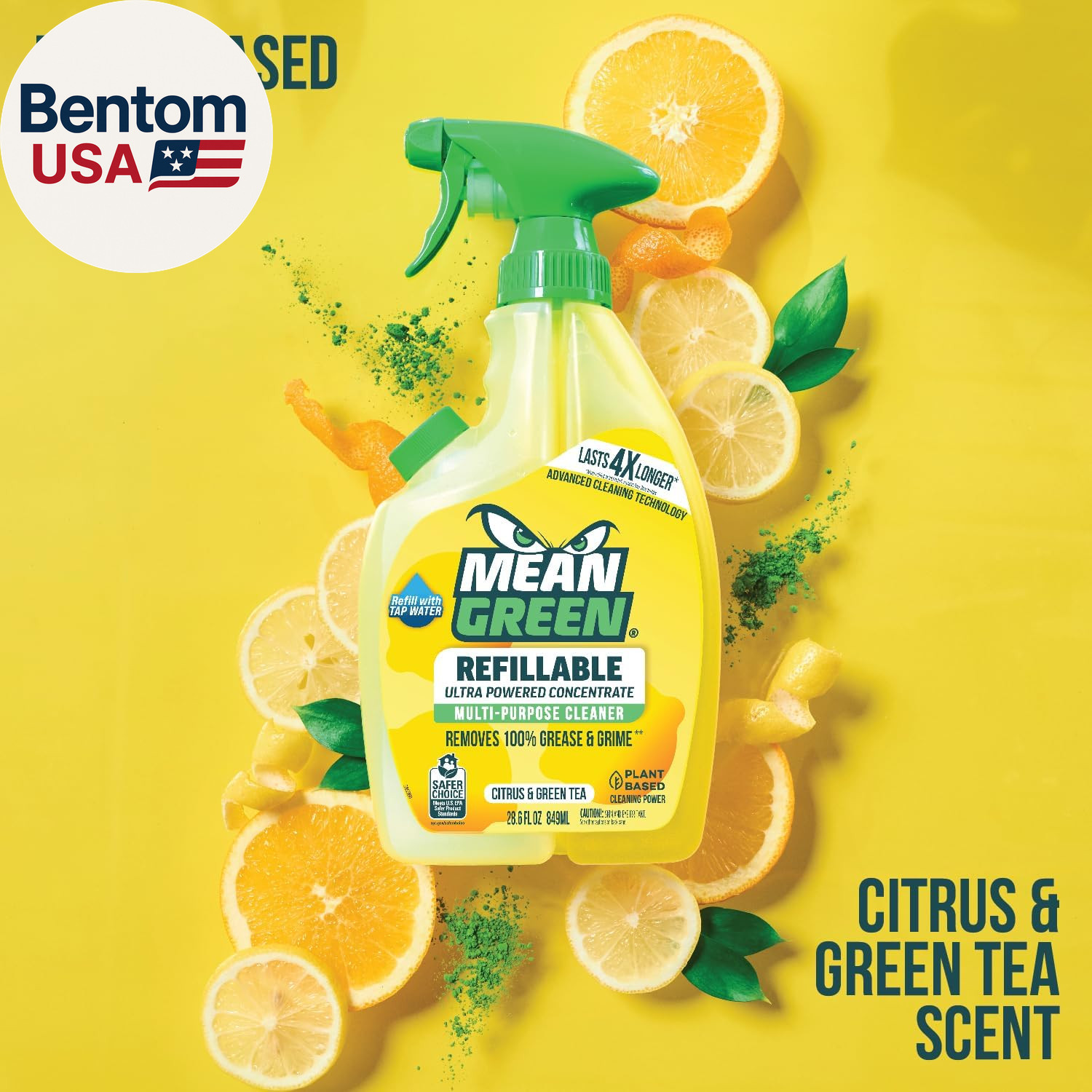 Refillable Ultra Powered Multi-Purpose Cleaner Concentrate, Citrus & Green Tea,
