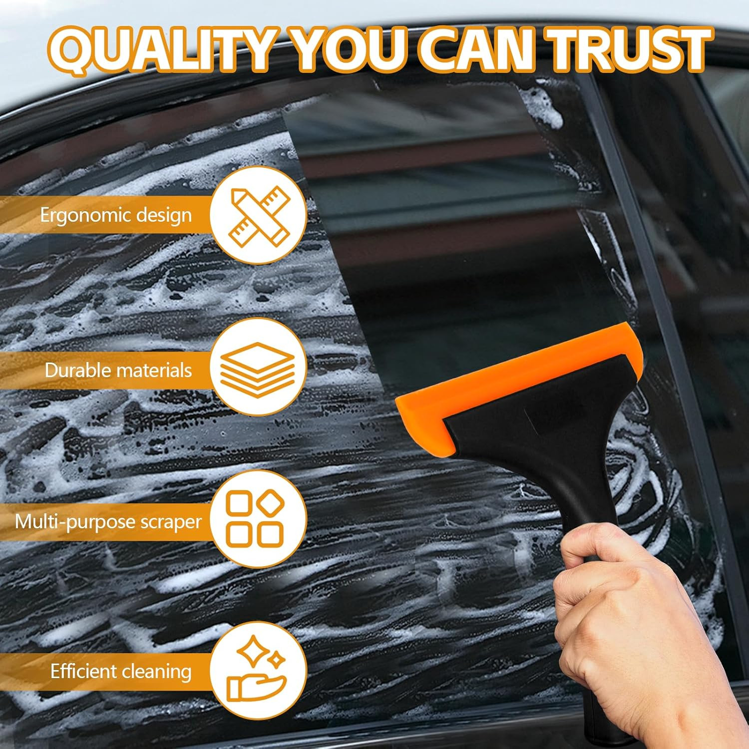 2PCS Silicone Squeegee, Small Squeegee for Car, Automotive Mini Window Squeegees