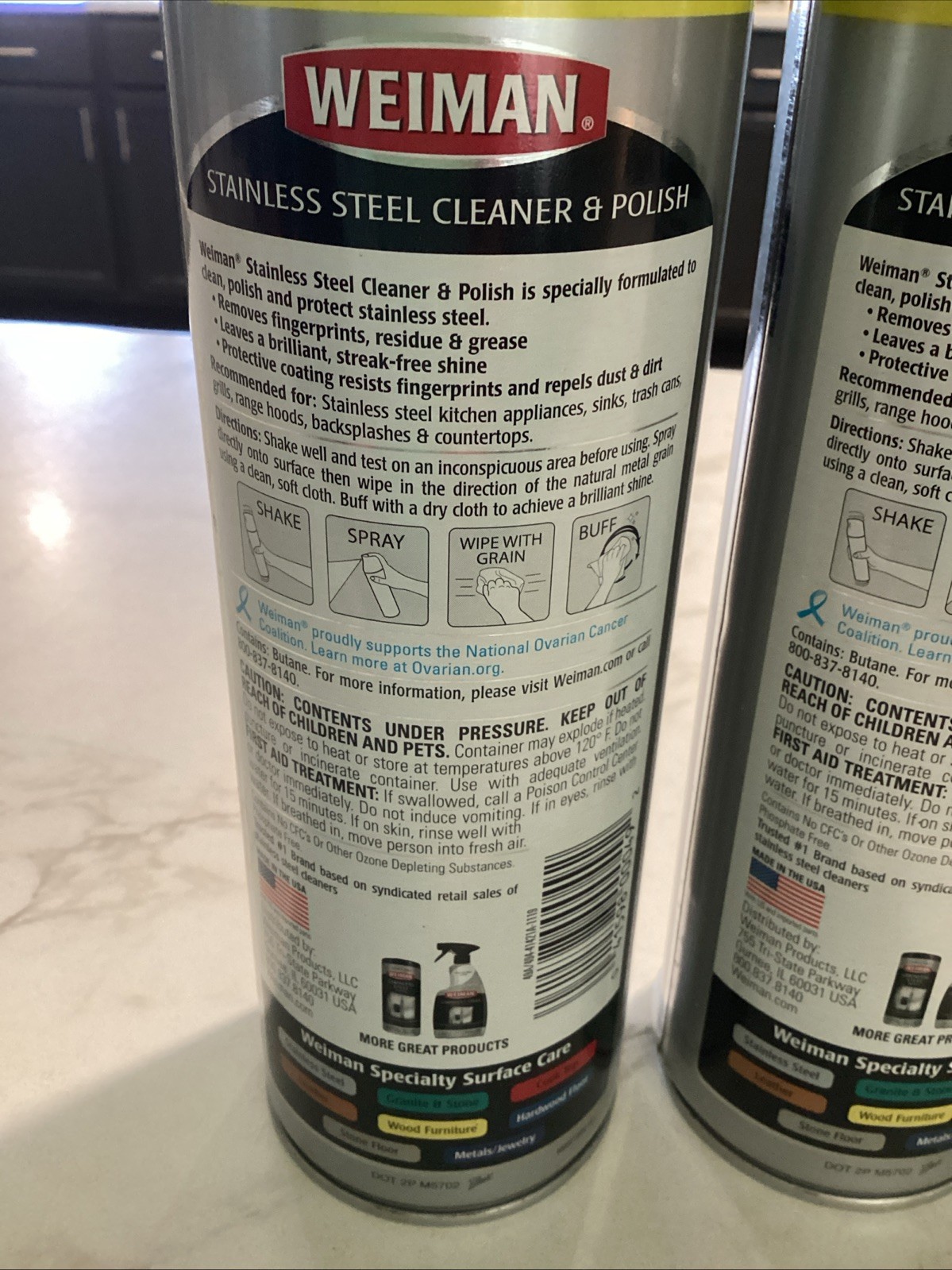 (3-pack) WEIMAN Stainless Steel Appliances Stoves Ranges Cleaner & Polish 17oz