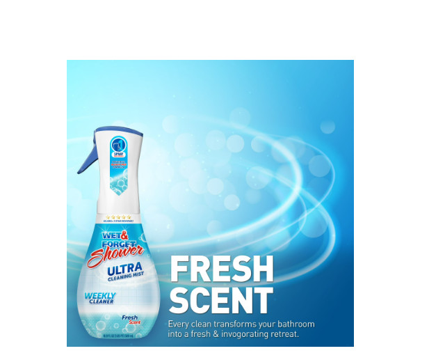3 Pack Wet & Forget Shower Ultra Cleaning Mist Fresh Scent 16.9oz Weekly Cleaner