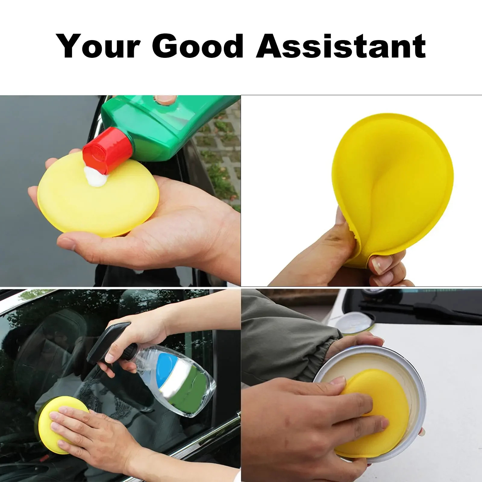 Car Waxing Foam Sponge Applicator Pads Soft Polish Cleaning Detail Tool Kit