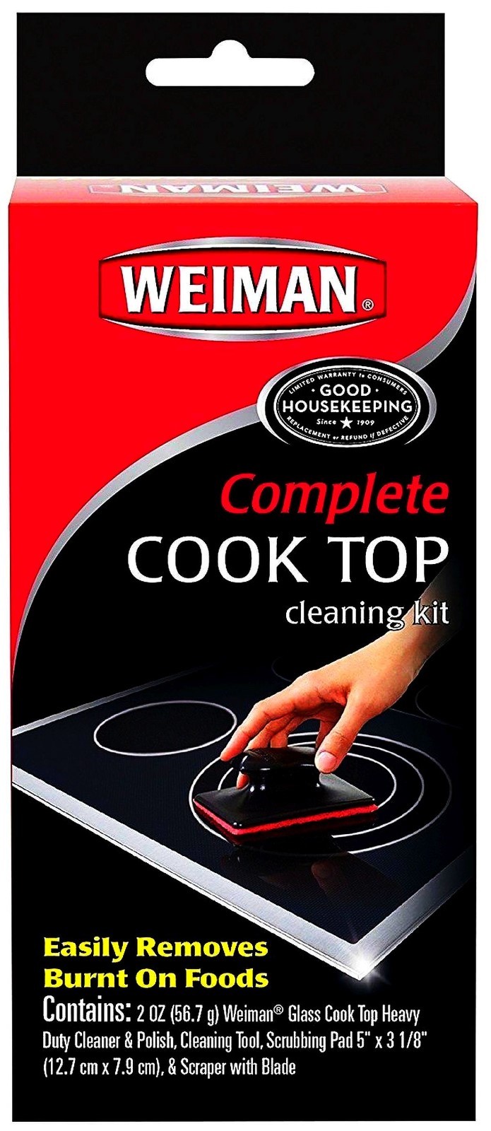 Glass Cook Top & Ceramic Range COMPLETE CLEANING KIT cooktop cleaners WEIMAN 98