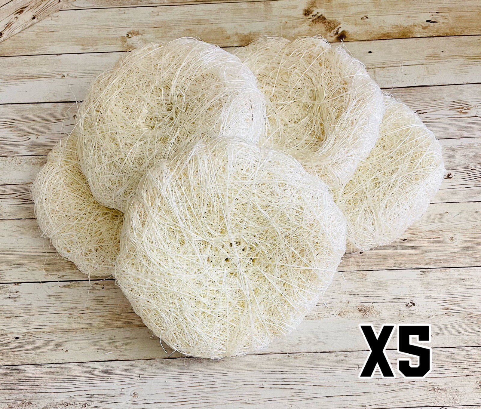 5x Estropajo De Ixtle Mexicano Ixtle Scourer Body Scrub 100% Natural Fibers