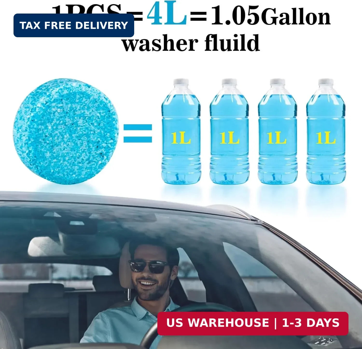 Sukh Car Windshield Washer Tablets – Washer Fluid Tablets Glass Cleaner Concentr