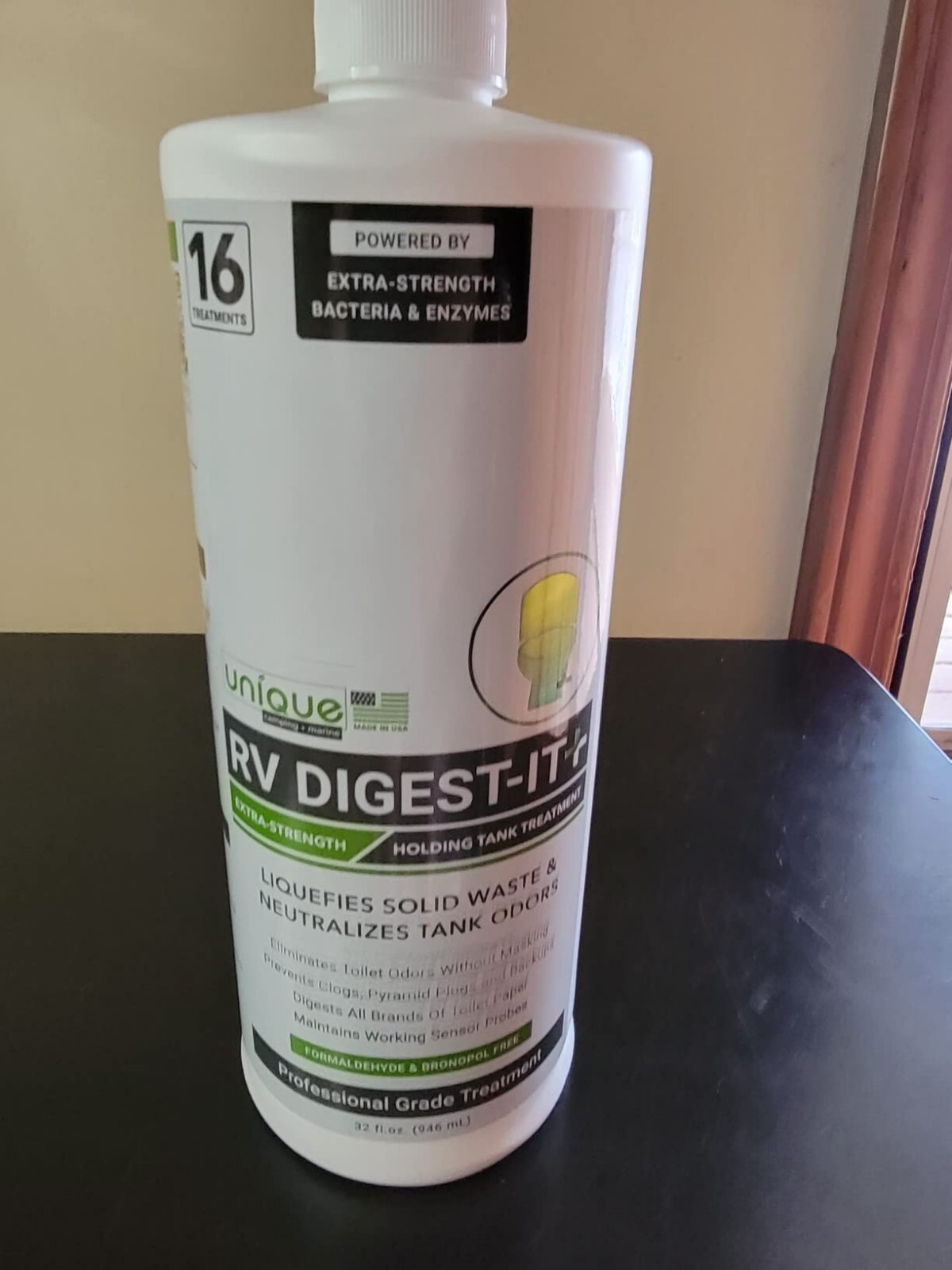 Unique RV Digest-It Holding Tank Treatment – Liquid 16 Treatments, 32 Oz.