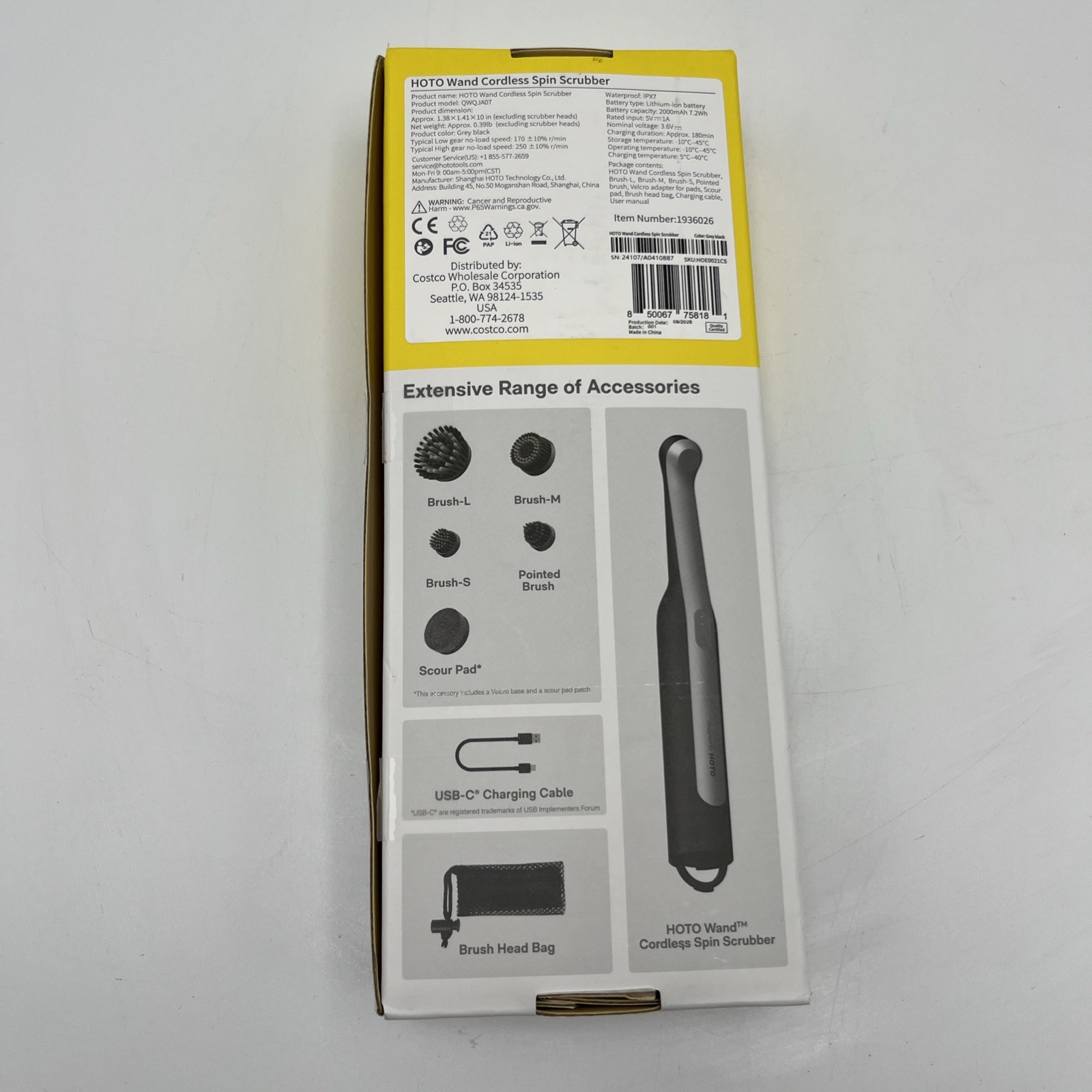 Hoto Wand Cordless Spin Scrubber – used excellent condition