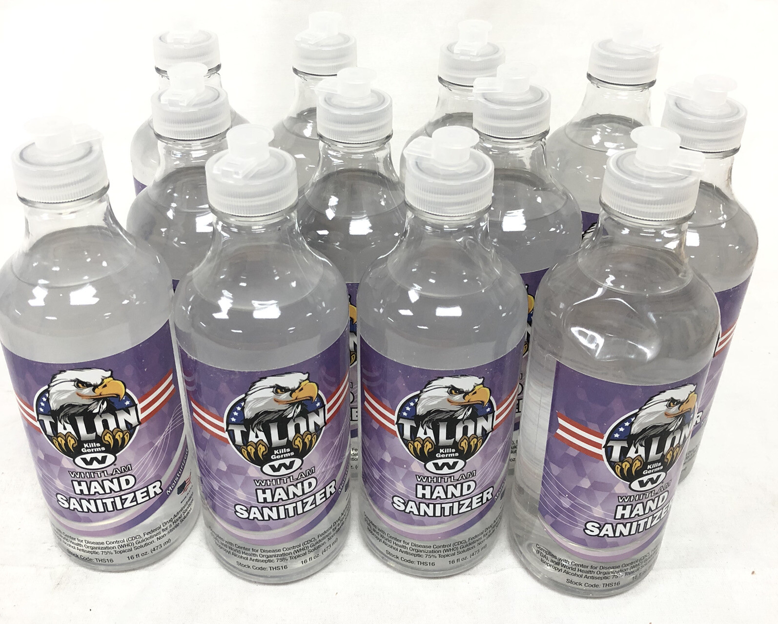 12 Bottles of Whitlam Talon Moisturized Hand Cleanser New THS16 16 FL OZ Each