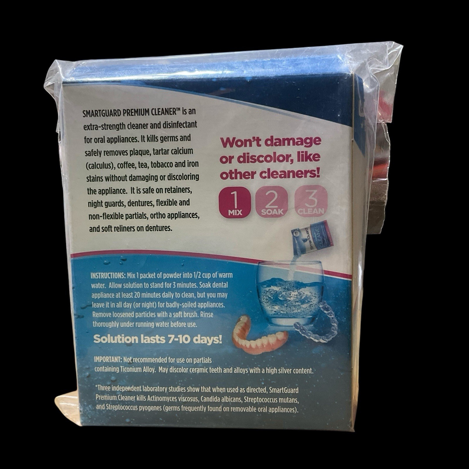 SmartGuard Premium Cleaner Mint Fresh ( 110 Cleanings)- Removes Stain Plaque