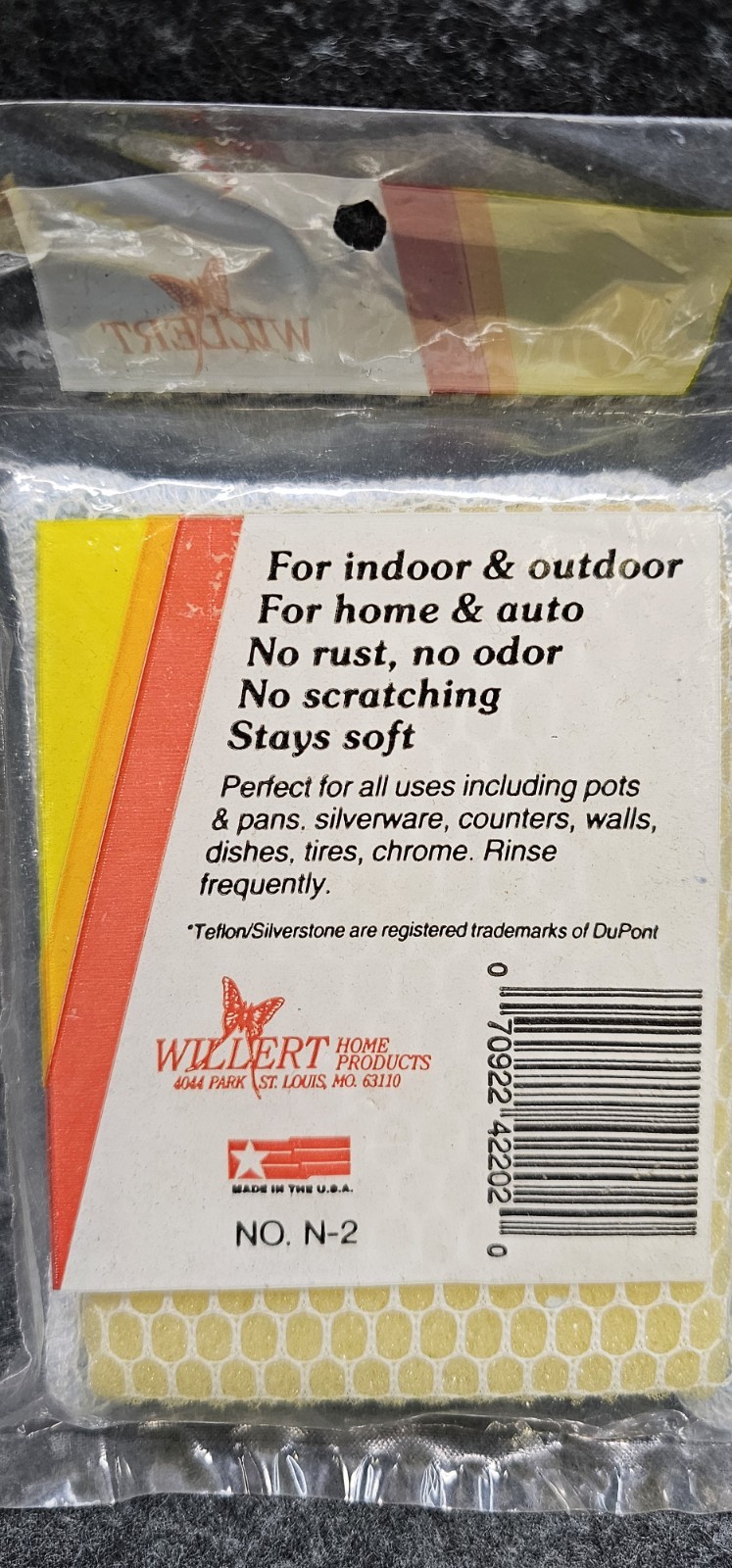 Willert Deluxe Super Scour Nylon-terry Cleaning Pad Teflon Safe Vintage New