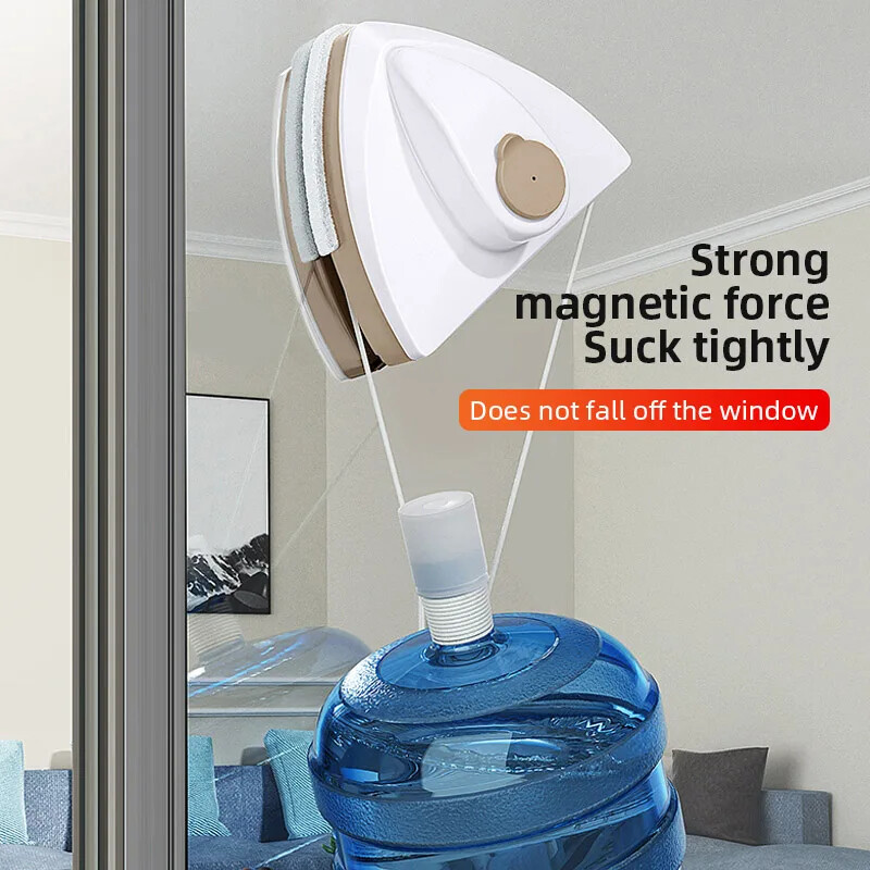 Double Sided Magnetic Glass Window Cleaner Tool Automatic Drainage Wiper New US