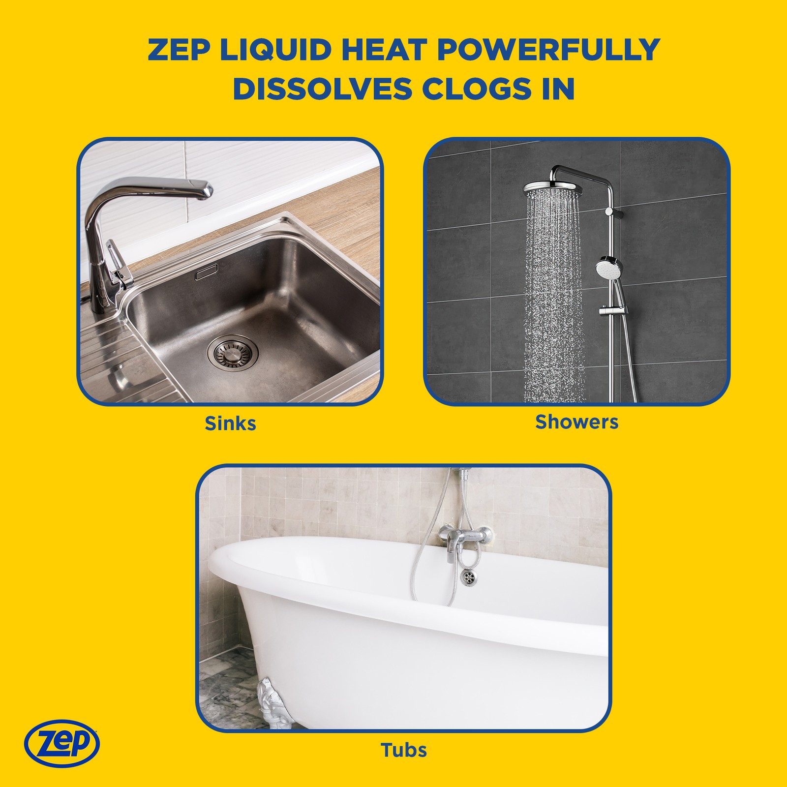 Zep Liquid Heat Hair and Grease Clog Dissolver Gel – 64 oz (Case of 6) ZULHG64 –