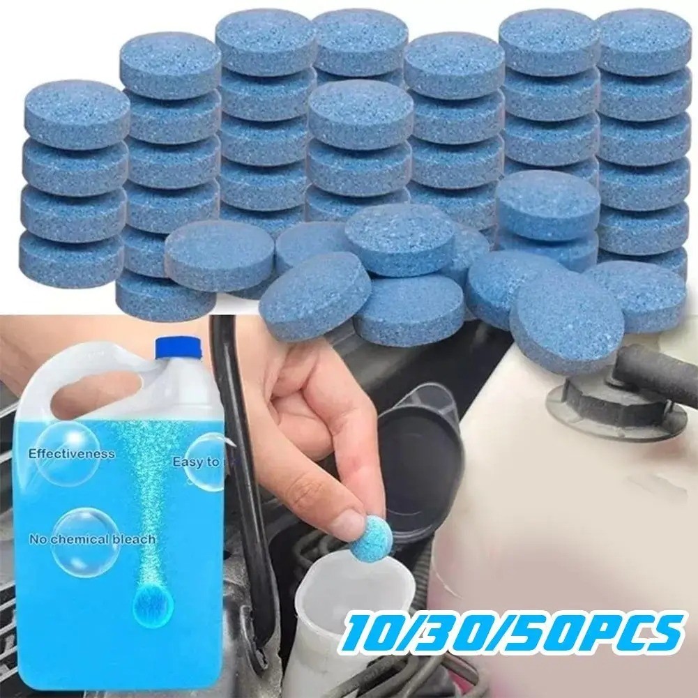 Car Windshield Washer Tablets 40Pcs Car Glass Wiper Fluid Concentrated Clean Tab