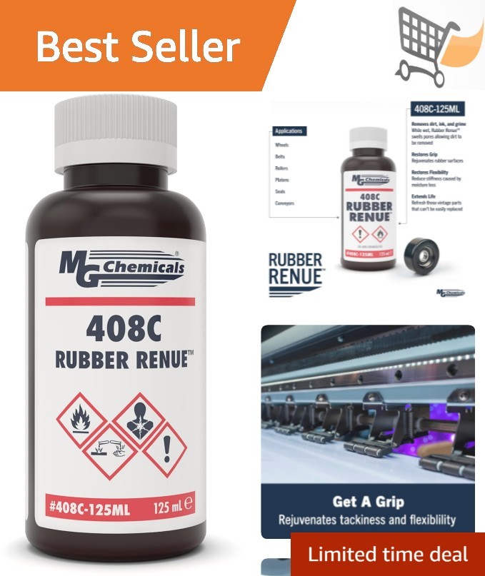 Rubber Rejuvenator 125ml restores tackiness, flexibility on belts rollers