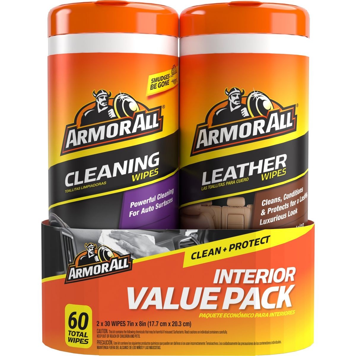 2pk30ct Cleaning/Leather Wipes Automotive Interior Cleaner:Car Cleaning Supplies