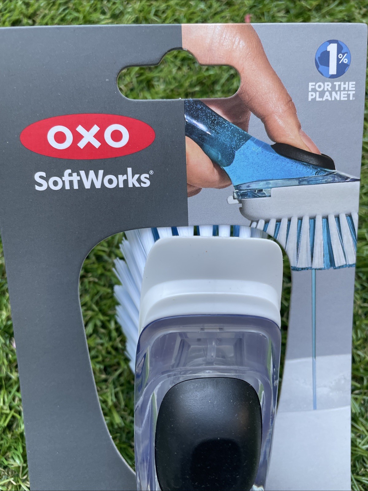 OXO Softworks Soap Dispensing Dish Cleaning Brush with A Push of The Button New