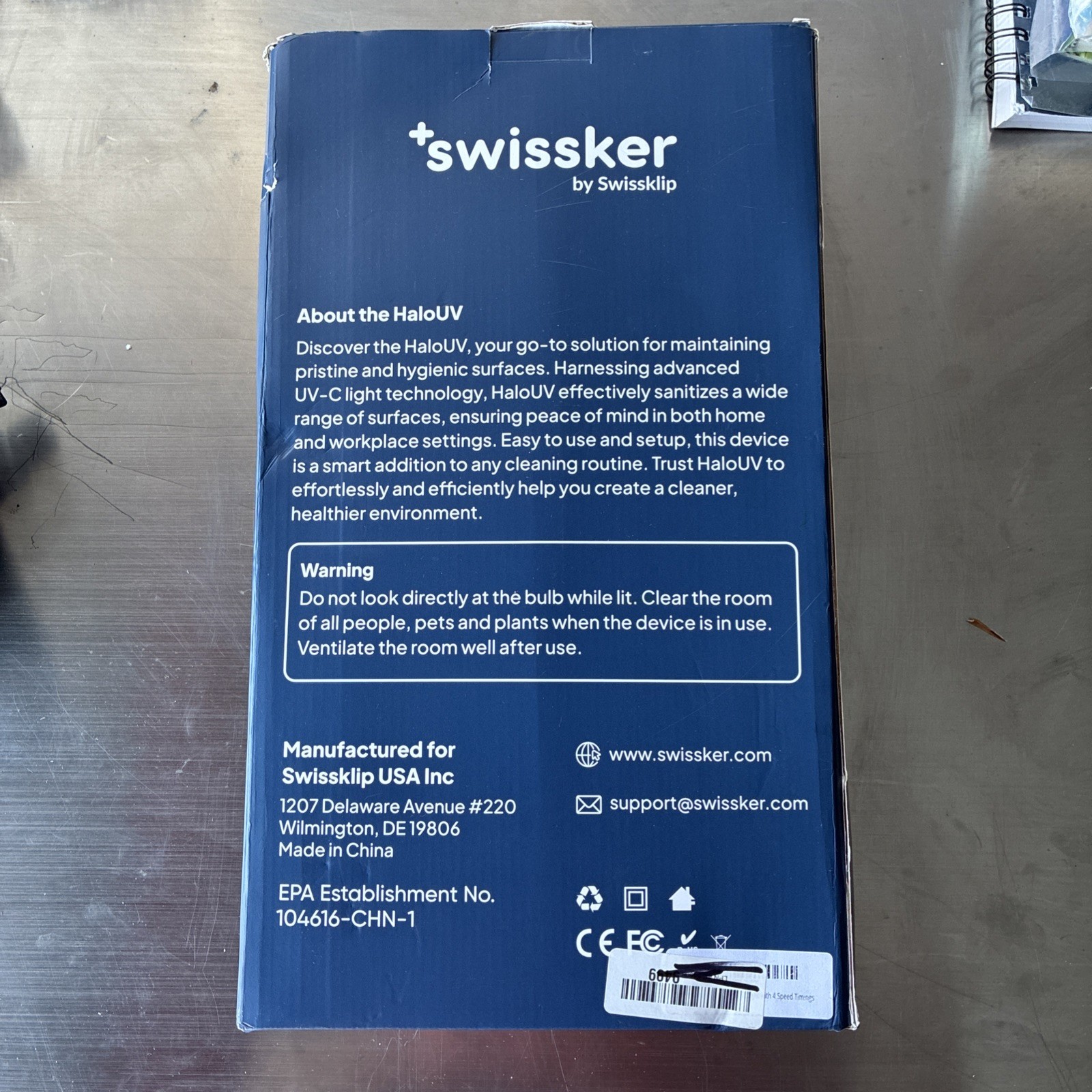 HaloUV Swissker by Swissklip, HaloClean UV Original, Home Disinfection Device!