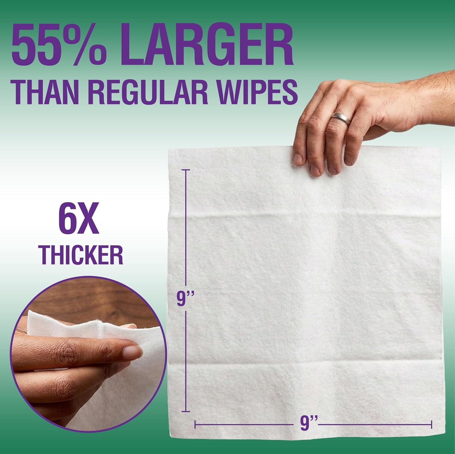 OPTEEL Super Thick Bathing Wipes for Adults Bathing No Rinse ?C Full Body Showe