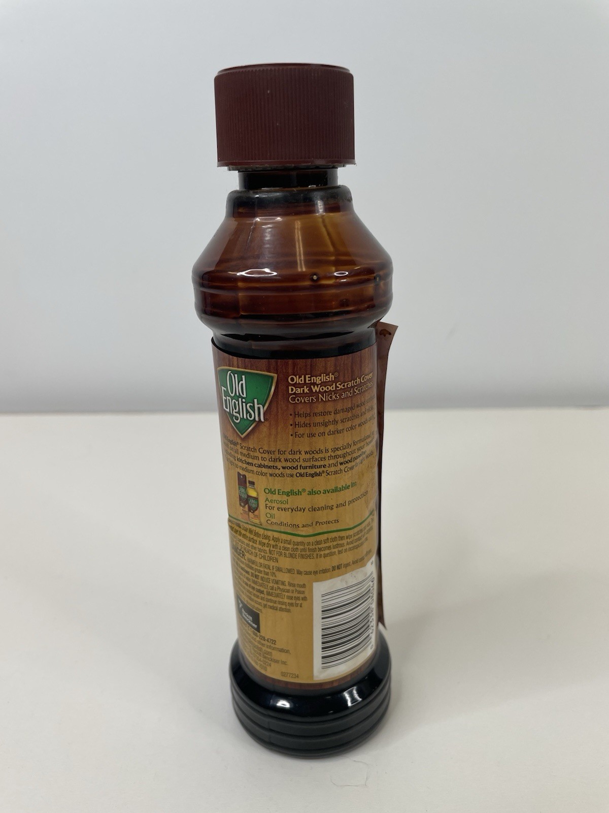 Old English Furniture Scratch Cover for Dark Woods 8oz Bottle, 75% Full
