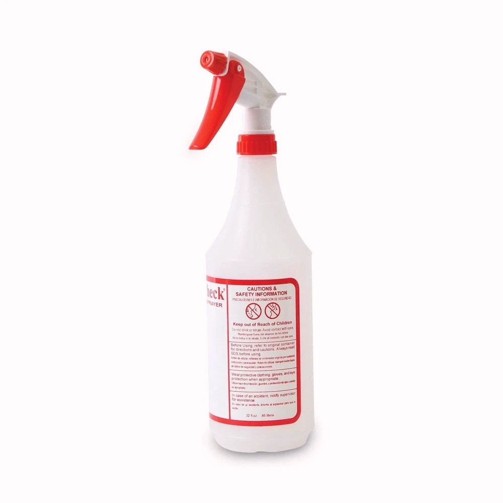 Boardwalk 3010 HDPE 32 oz. Trigger Spray Bottles – Clear/Red (3/Pack) New