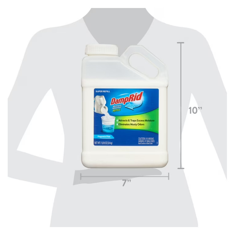 NEW Super Refill DampRid 7.5 lbs. Moisture Absorber Fragrance Free Remove Odors