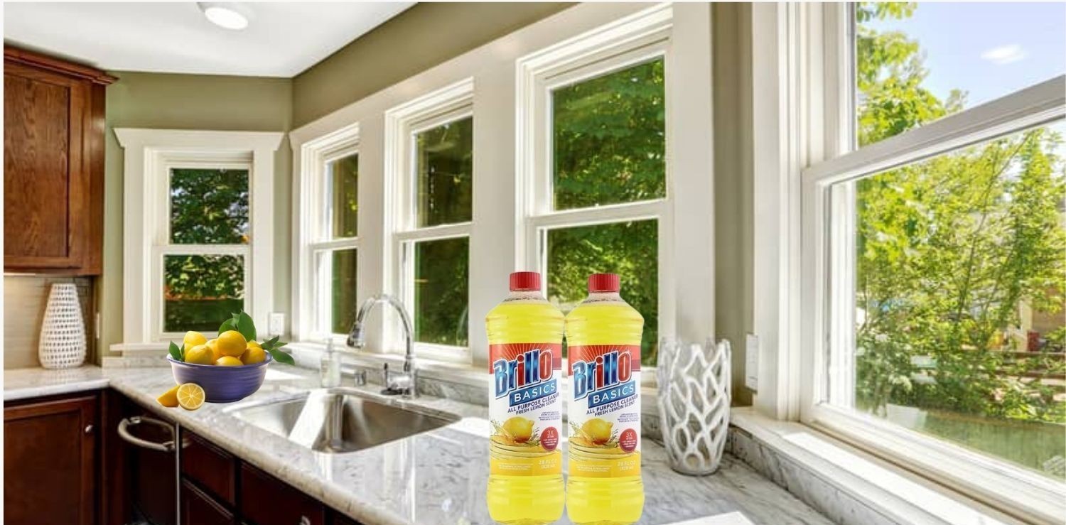 Brillo Basics Lemon Cleaner – 2 Pack (28 fl oz Each) | All Purpose, Fresh Citrus