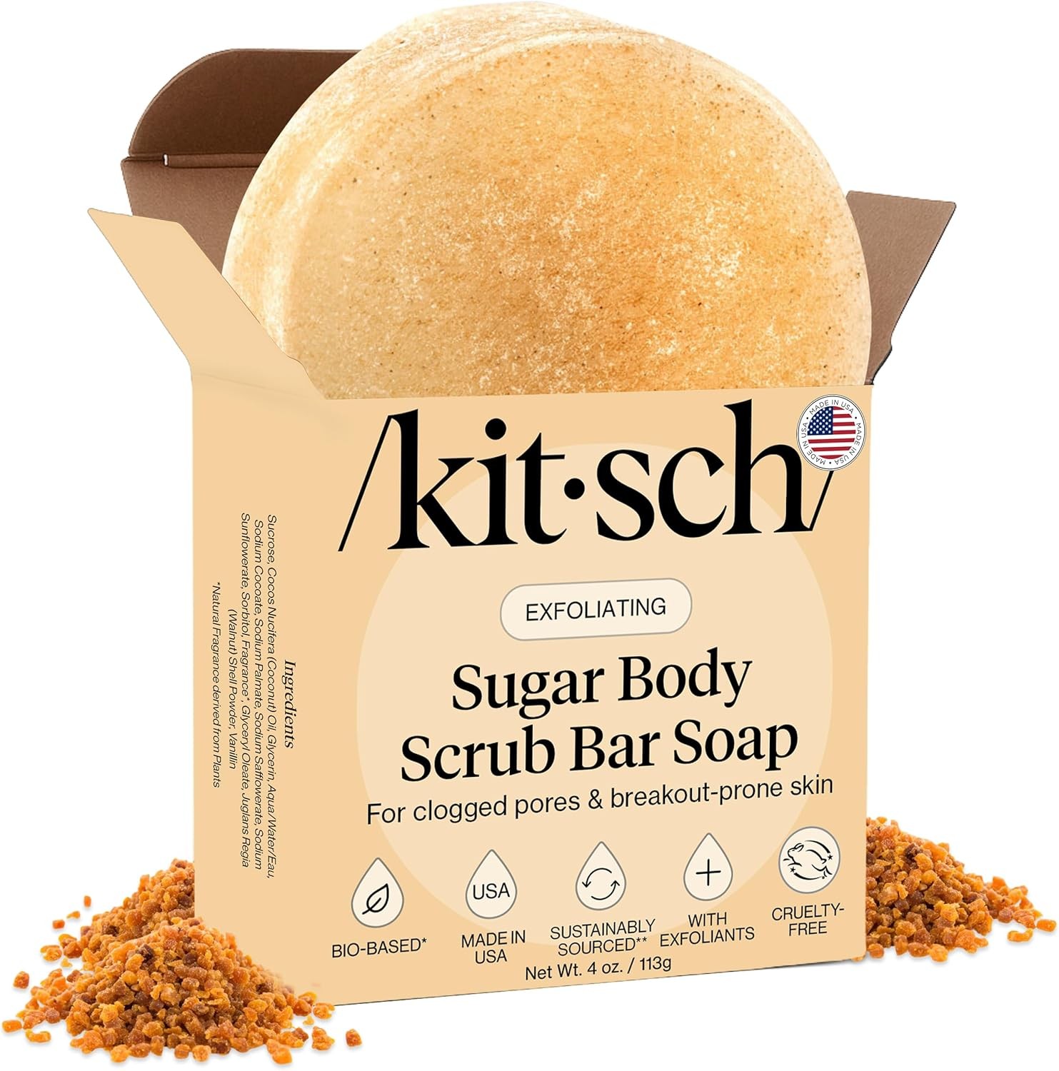 Exfoliating Sr Body Scrub Bar Soap – Polishing Soap Bar with