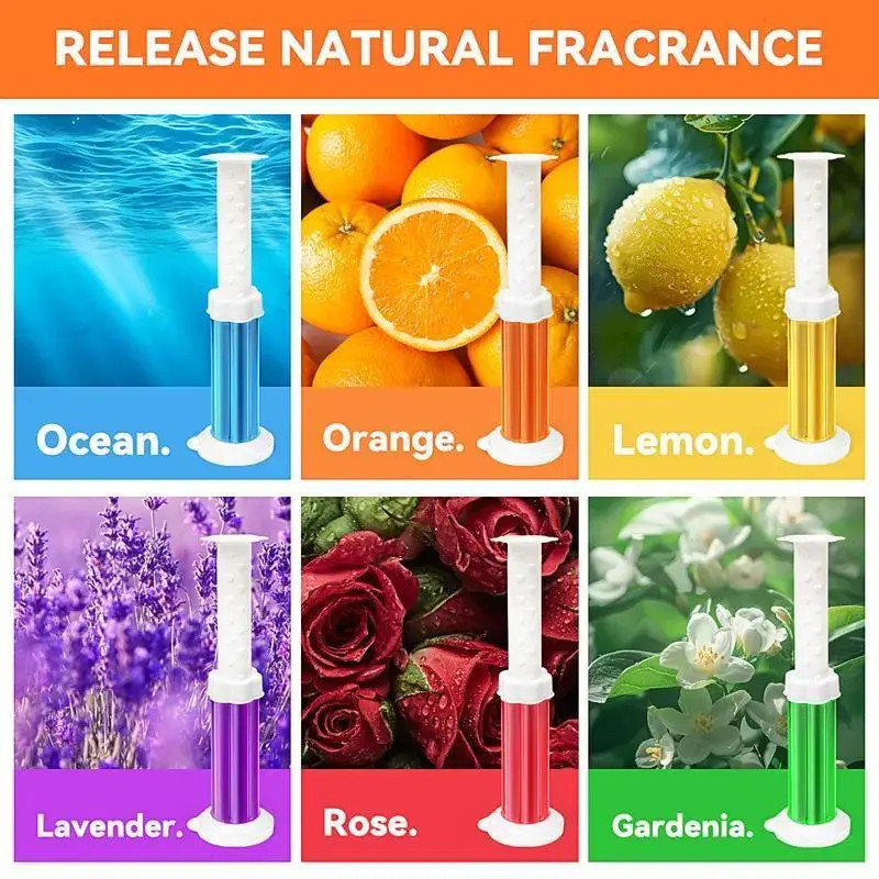 Toilet Gel Stamp Box – 3 Tubes of Deodorizing Flower Scent Freshener