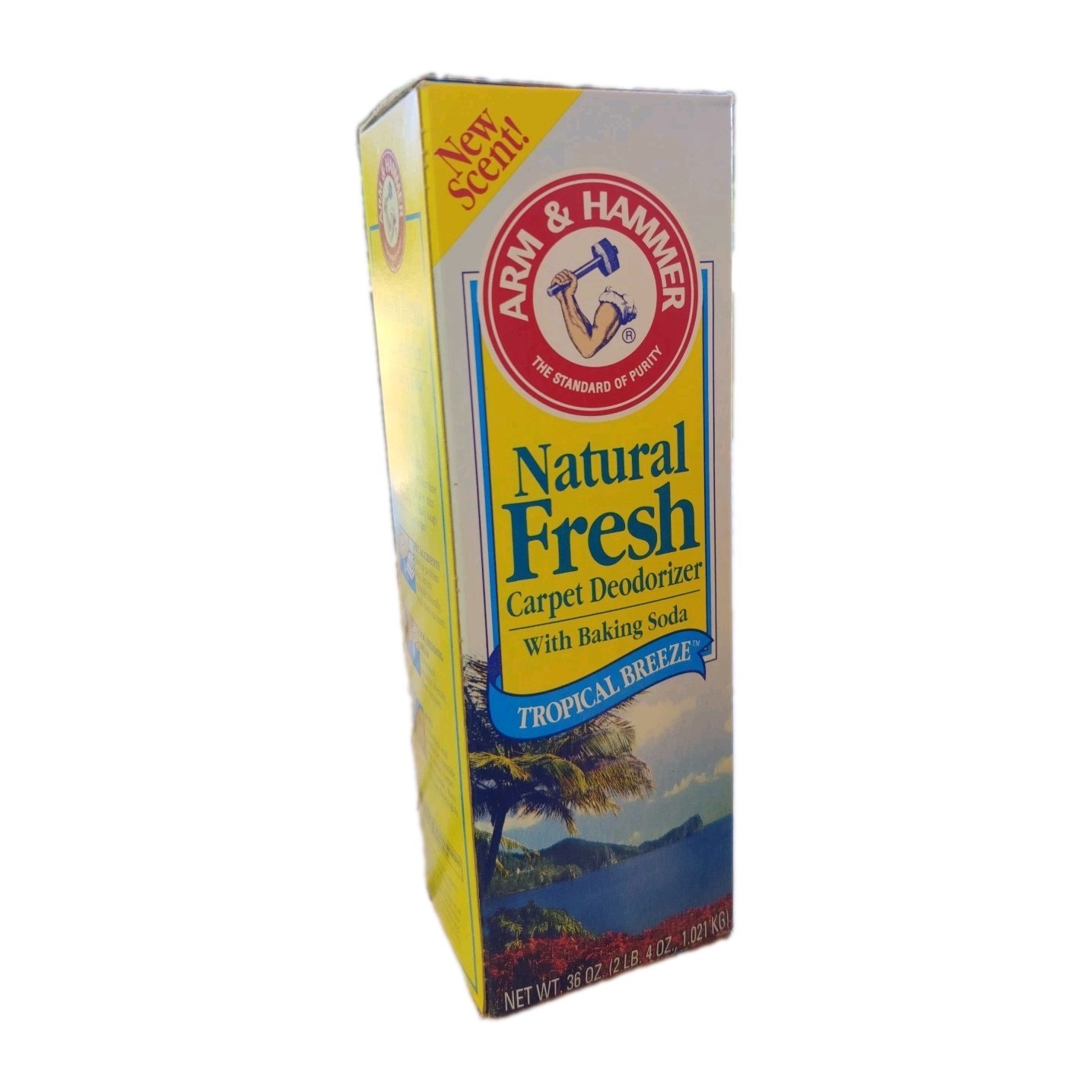 Vtg 1993 Arm Hammer Carpet Deodorizer Natural Fresh TROPICAL BREEZE 36oz USA NEW