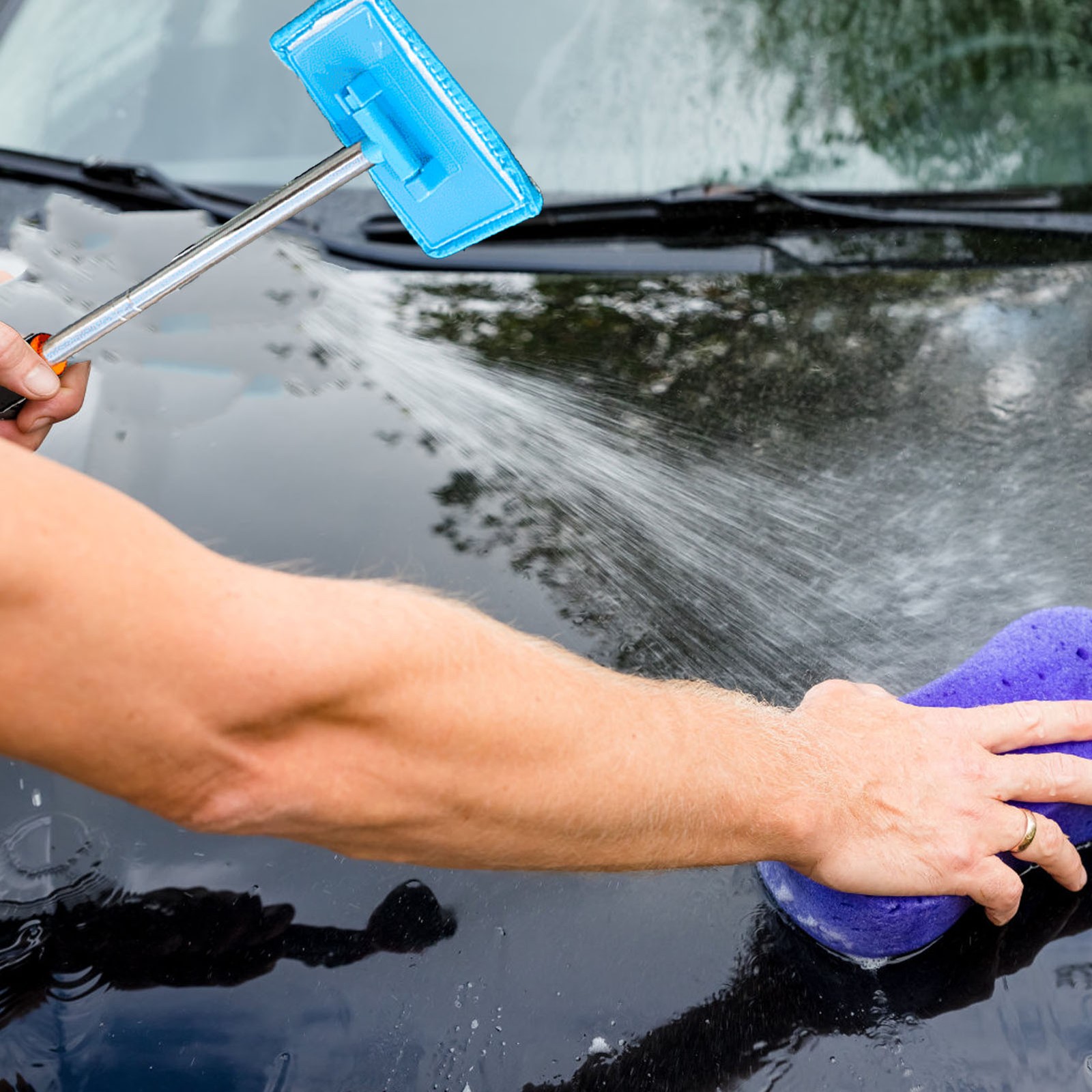 Car Windshield Cleaning Brush Aluminum Alloy Car Window Cleaner Tool For Ca MYVE