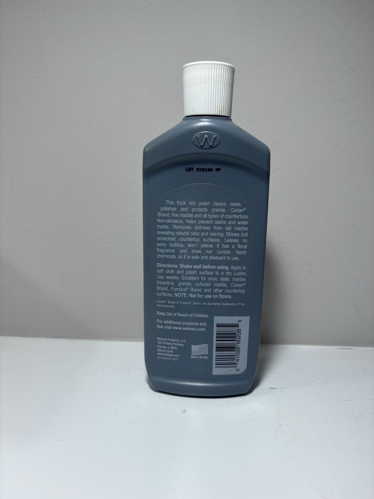 Weiman Granite Corian Cleaner And Polish 8oz 70% Full Discontinued