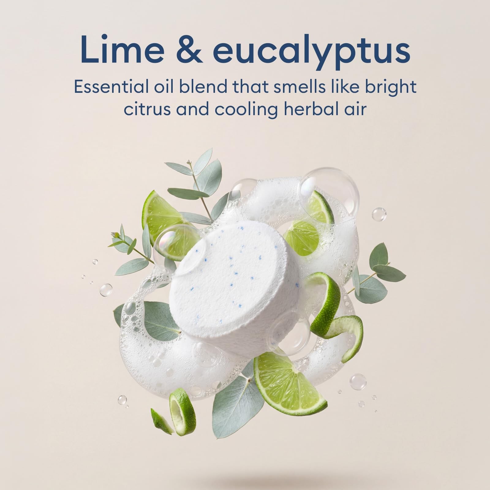 Probiotic Toilet Bowl Cleaner Tablets, 12 Count – Lime & Eucalyptus, Citric A…