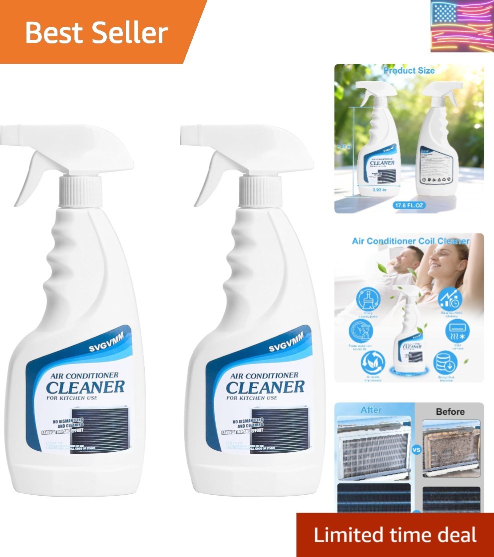 Air Conditioner Coil Cleaner, 17.6 Fl Oz, 2 Pack Foaming Coil Cleaner