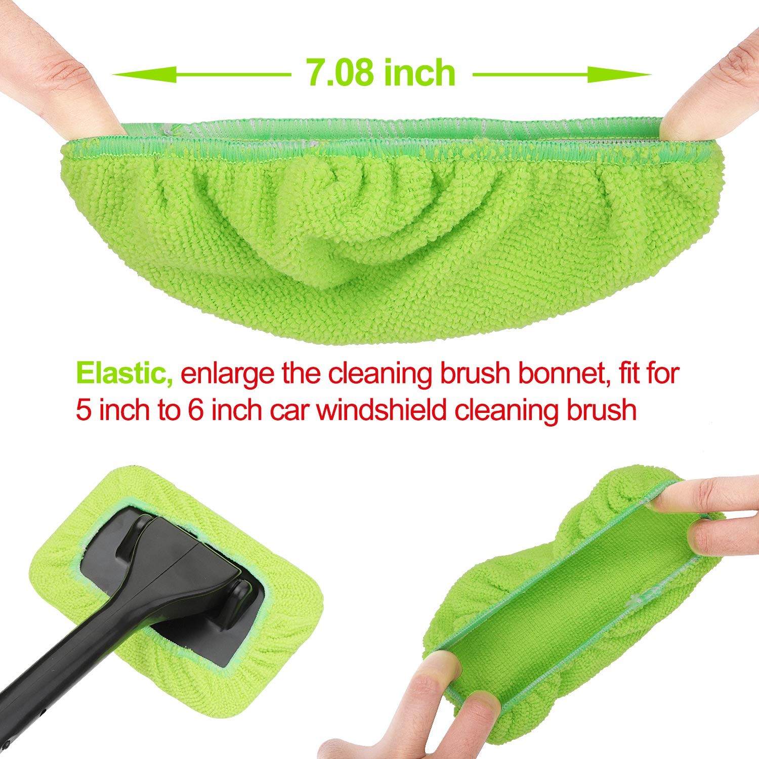 XINDELL 5 Pack Windshield Cleaner Microfiber Pads – Washable & Reusable Repla…