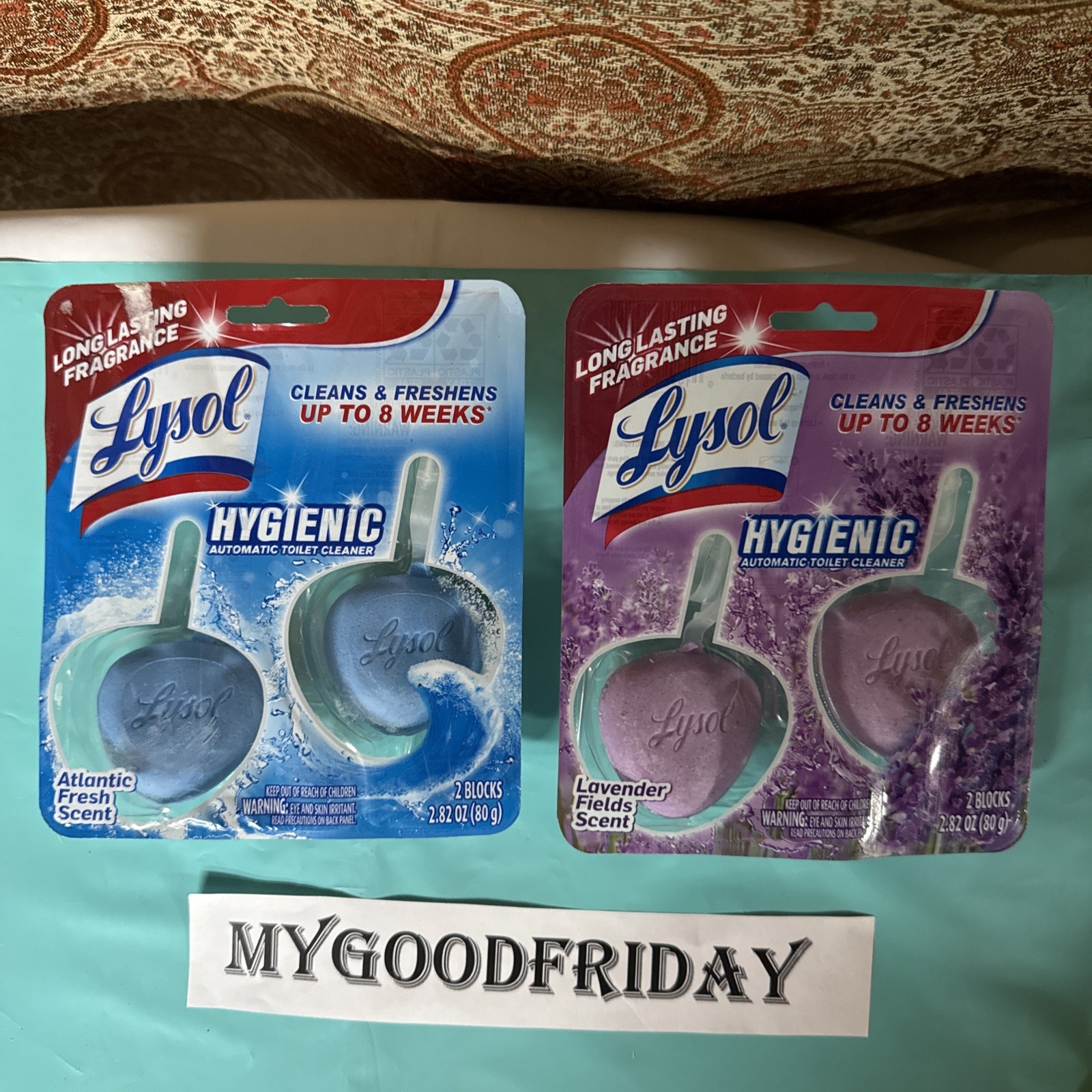Lysol No Mess Hygienic Automatic Toilet Bowl Cleaner Lavender & Atlantic Scents
