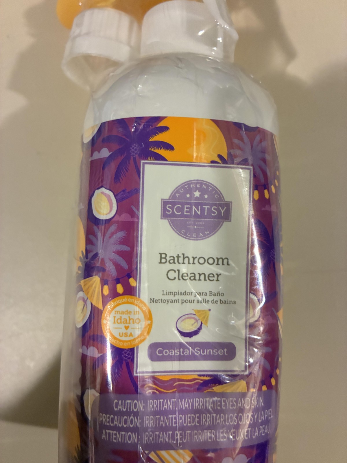 Scentsy Clean Bathroom Cleaner Spray Coastal Sunset Scent 16 Fl Oz 2pk USA New