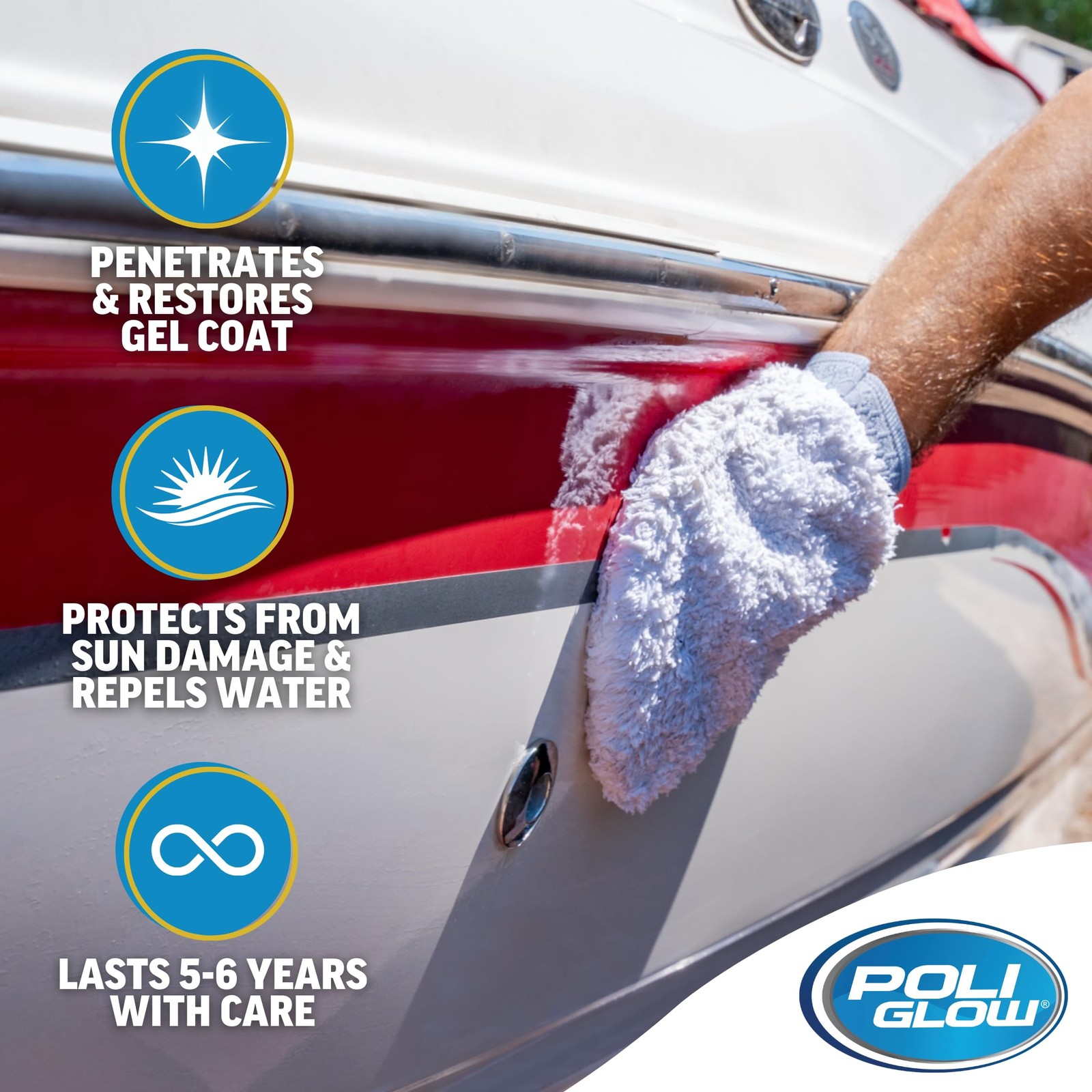 Poli Glow 32 oz Fiberglass Restorer for Boats RVs and More