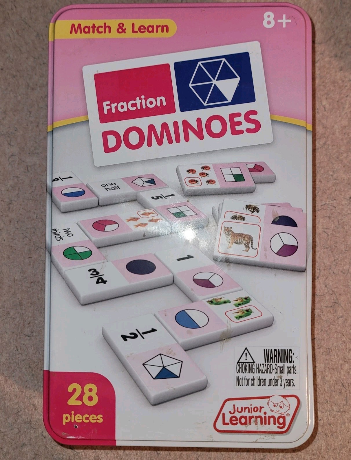 Fraction Dominoes Junior Learning Inc Ages 8 to 12 School Home Play Math Centers
