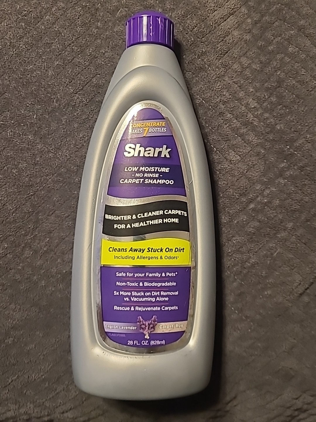 Shark Carpet Shampoo Low Moisture No Rinse English Lavender 28 FL oz Sealed New
