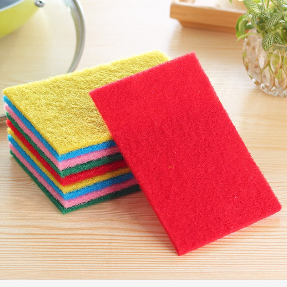 100Pcs Durable Reusable Kitchen Cleaning Sponges Assorted Color for Dish Washing