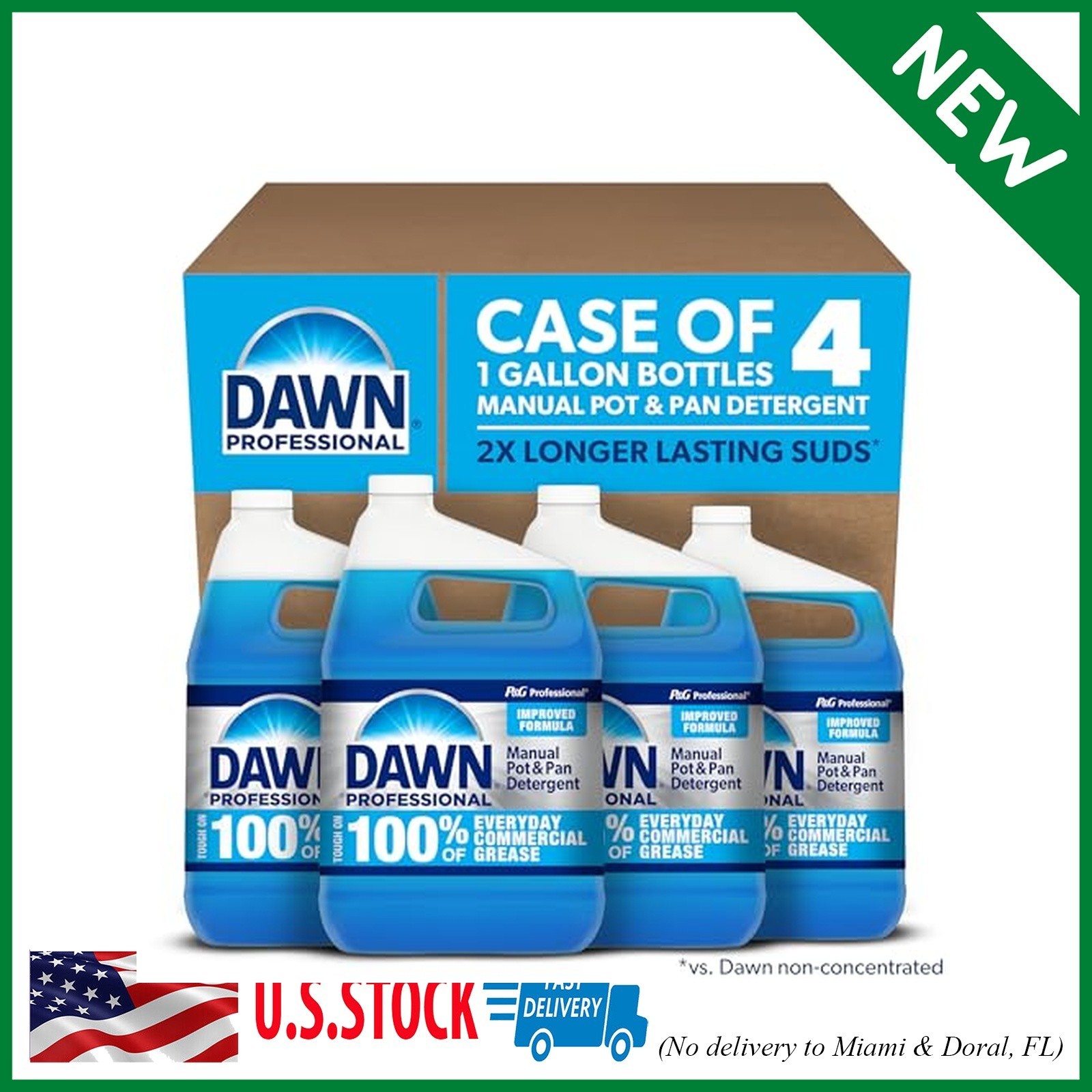 Dawn Professional Pot and Pan Detergent, Regular Scent, 3.8l (Case of 4)