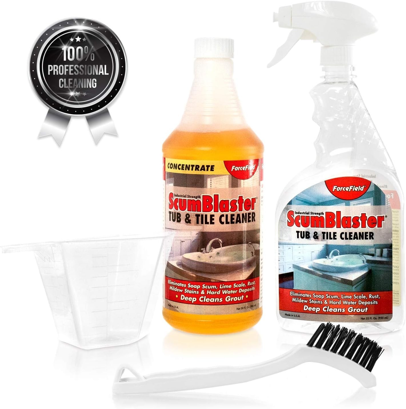ScumBlaster: Industrial Strength Soap Scum & Tile Cleaner – Lemon Scent – 32oz