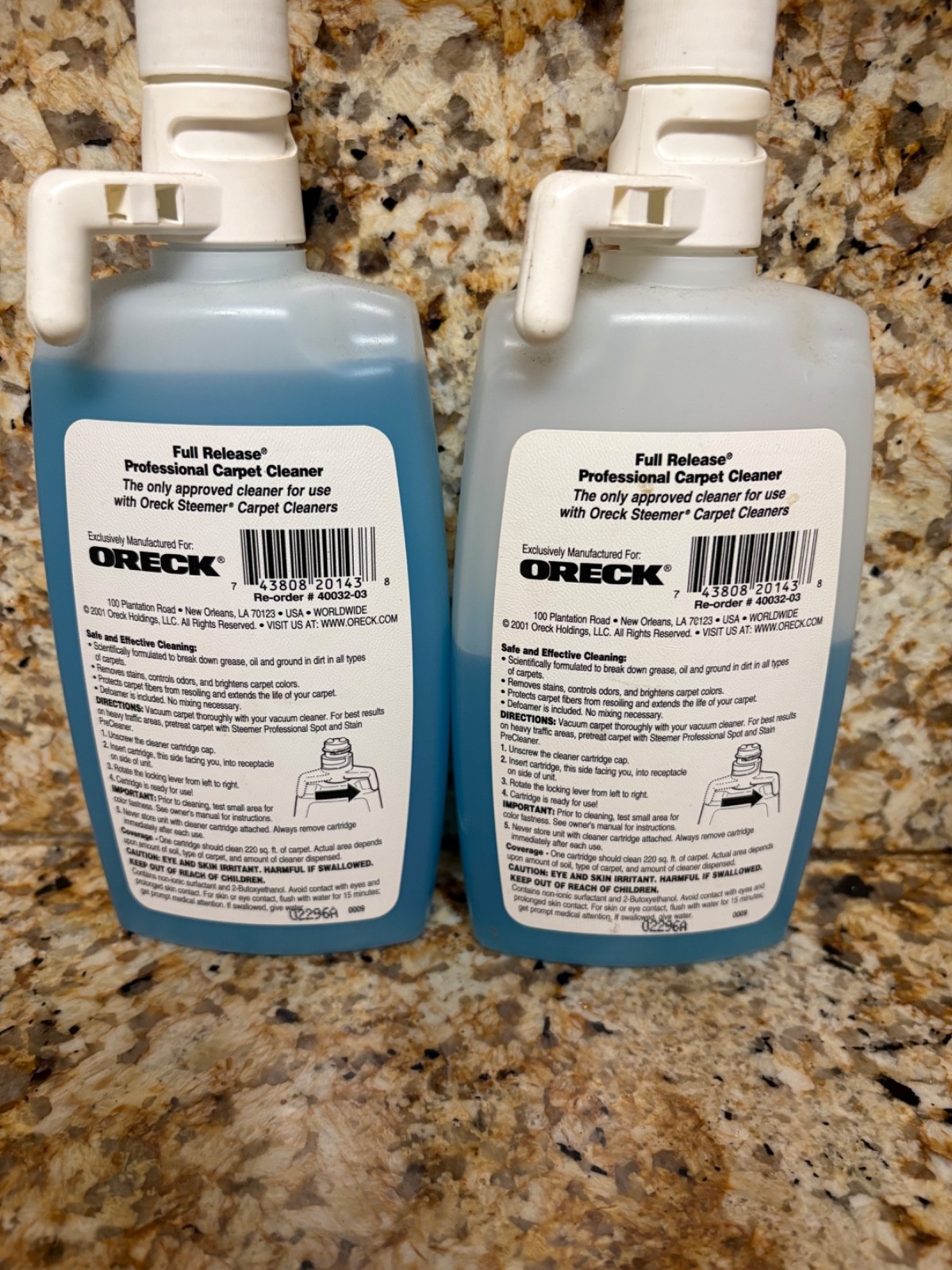 Oreck Professional Full Release Carpet & Hard Floor Cleaner 15 Oz 1 Full 1 Half
