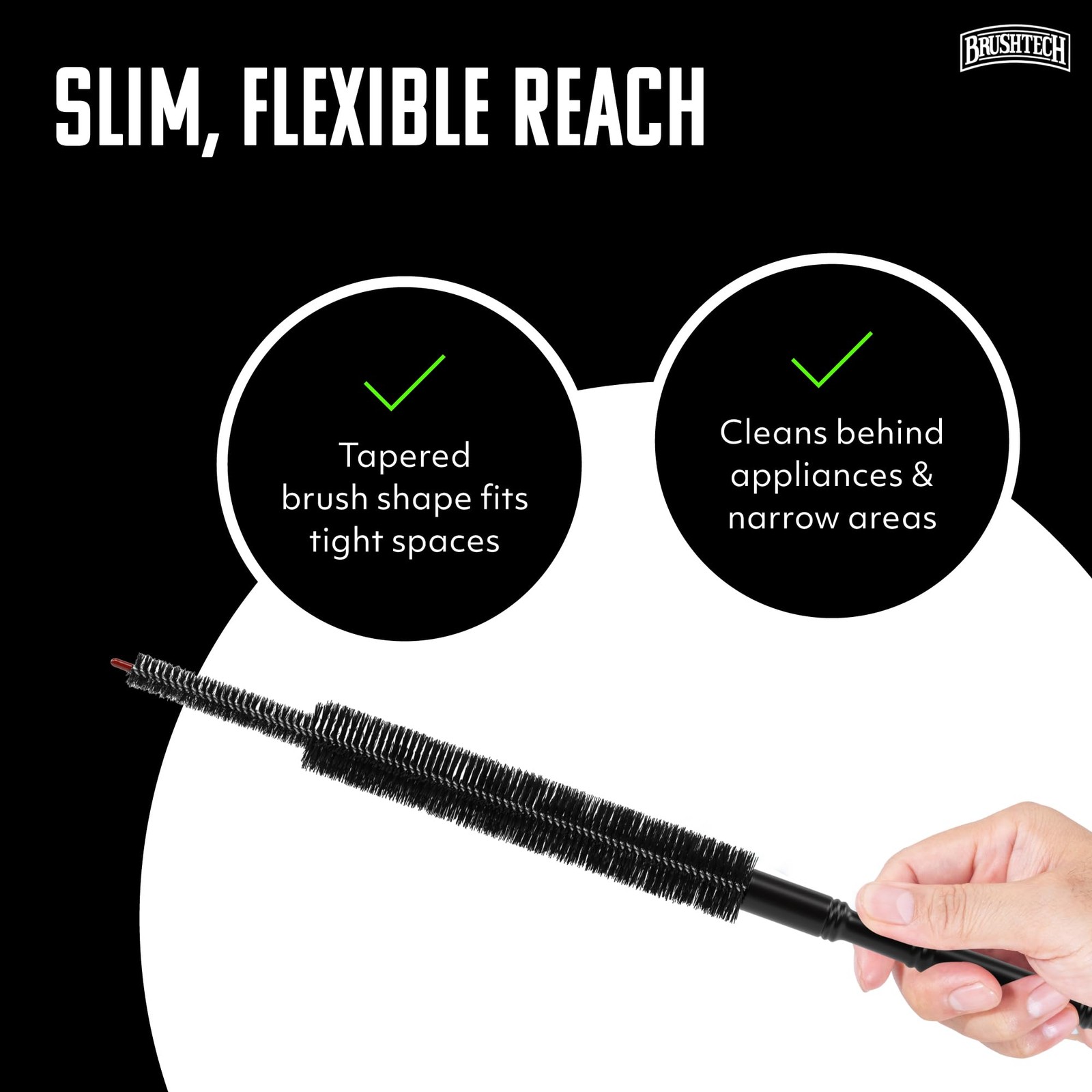 – Refrigerator Coil Cleaning Brush – Black