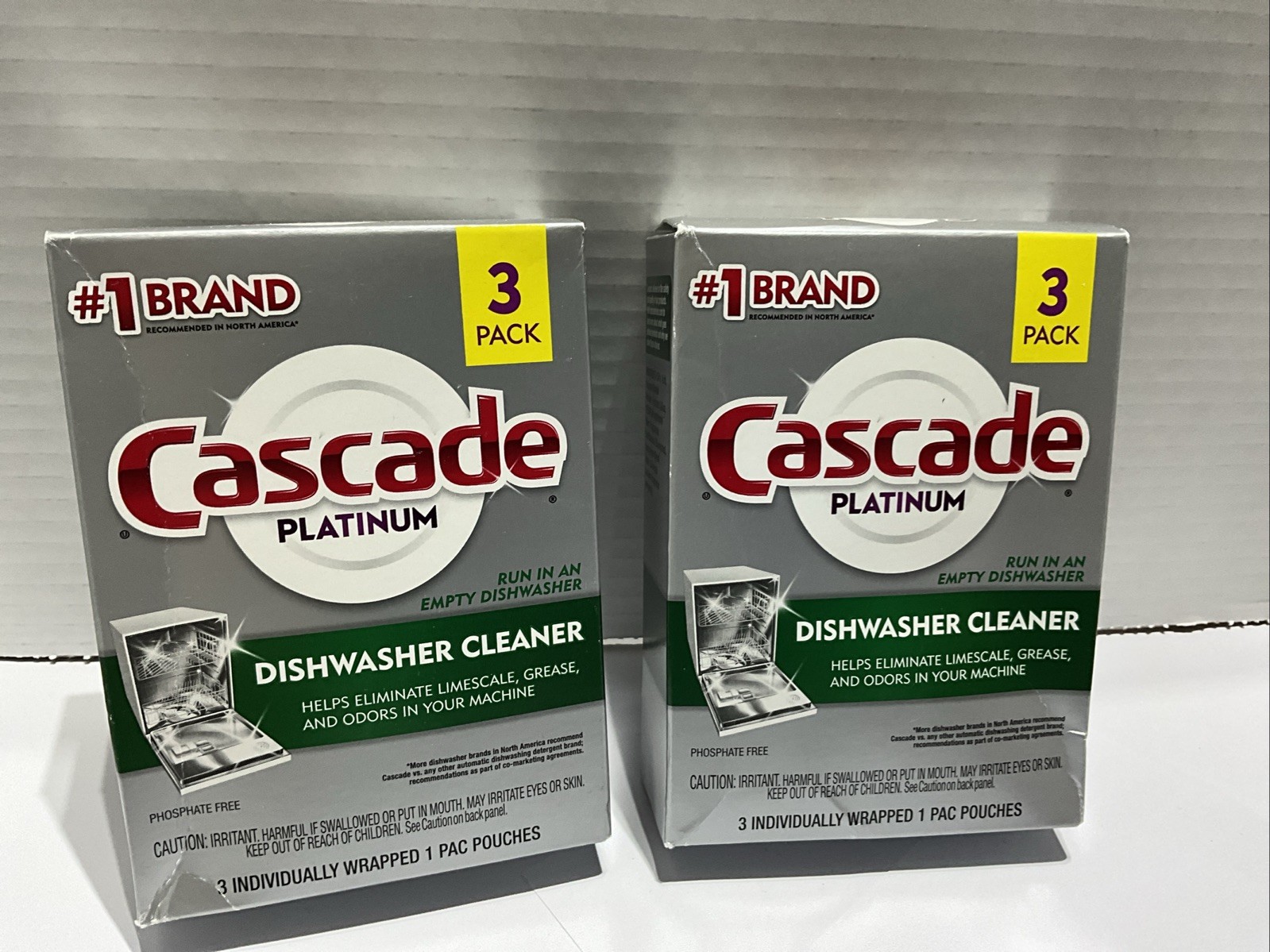 Cascade Platinum Dishwasher Cleaner TWO Boxes