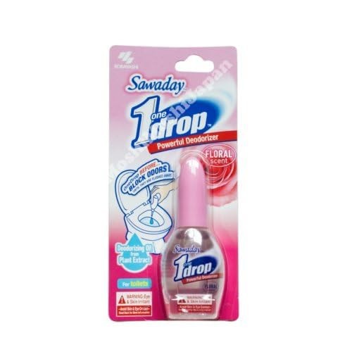 One-Drop Powerful Bathroom Deodorizer Floral 0.67 Fl Oz (Pack of 4), Pink