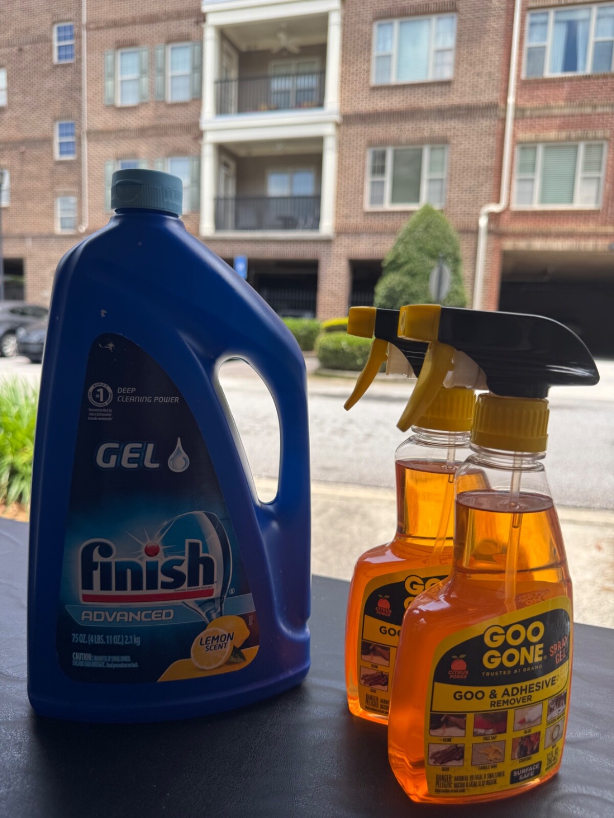 Cleaning Duo Bundle: 2 Goo Gone Orig Spray Gel 12oz + Finish Adv 75oz Dish gel