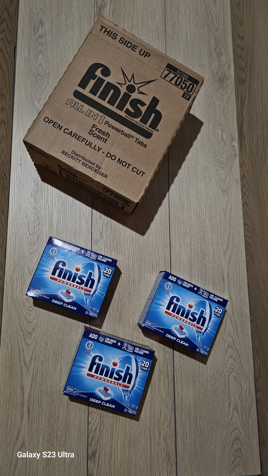 box Finish All in 1 Powerball Fresh,20ct, Dishwasher Detergent TabletsBrand New!