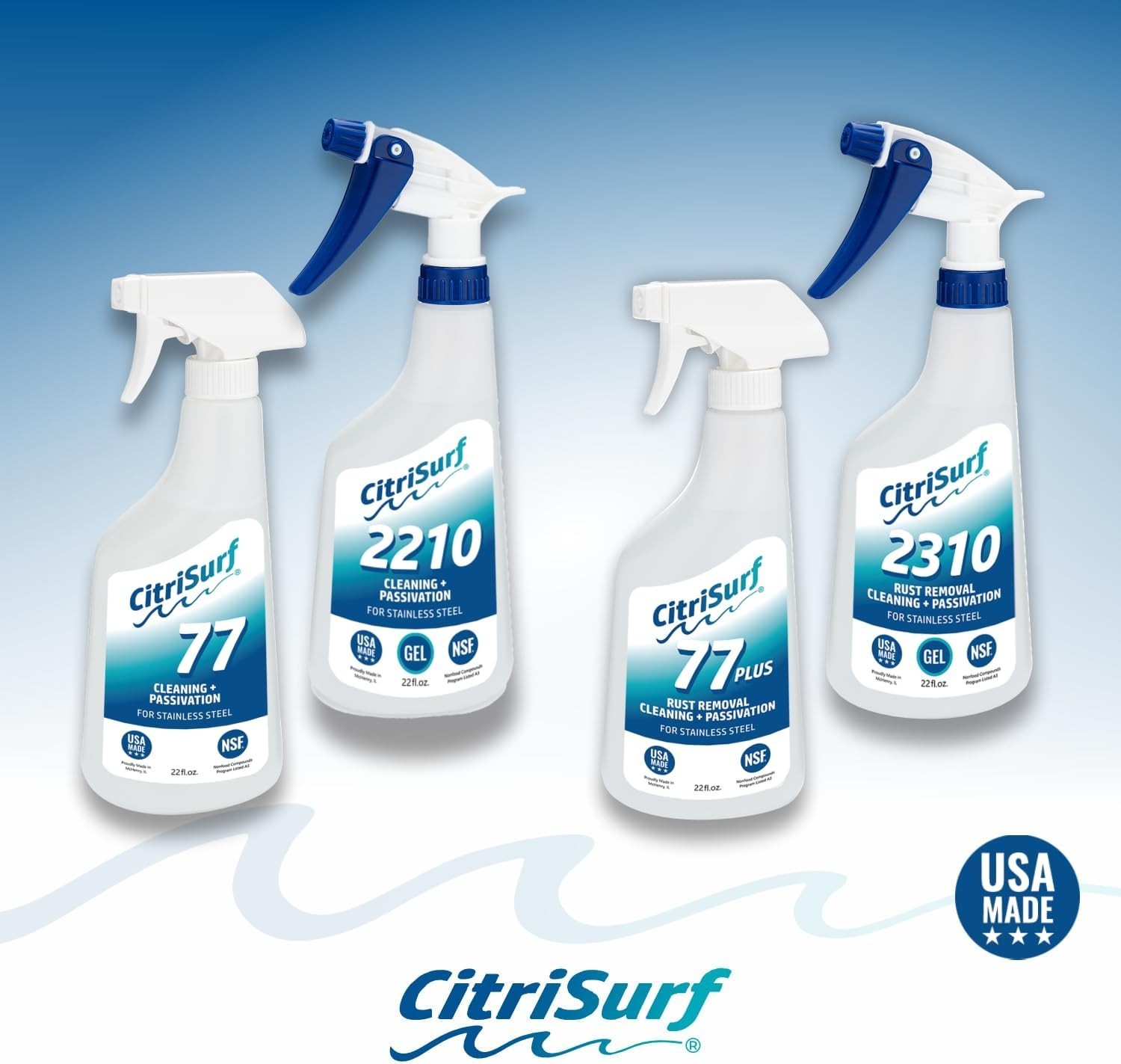 Stainless Steel Rust Remover Passivation Cleaner CitriSurf 77 Plus